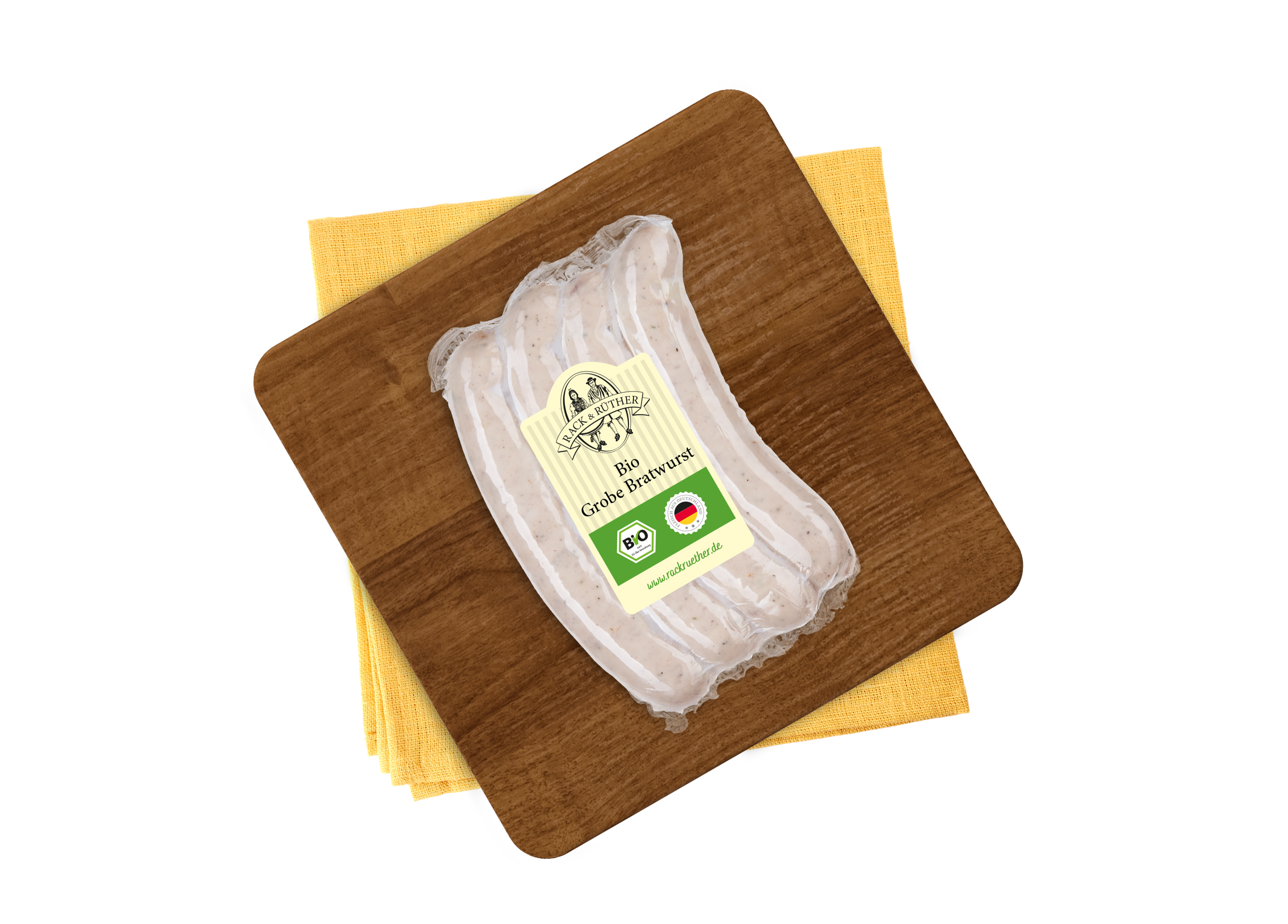 Bio Grobe Bratwurst im Saitling (40er Pack)