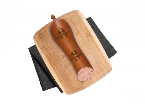 Grobe Leberwurst mit Pflaumen und Feigen